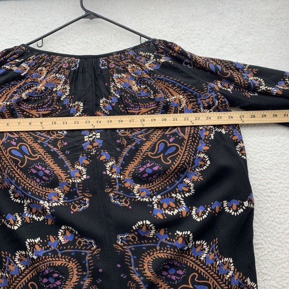 Free People Mini Dress Womens XS Flowy Loose Fit Boho Floral Hippie Pockets - Picture 9 of 13